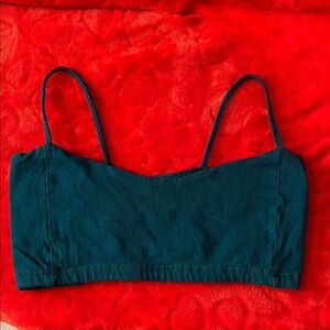 Teal Low Support Bralette MEDIUM with Back Design